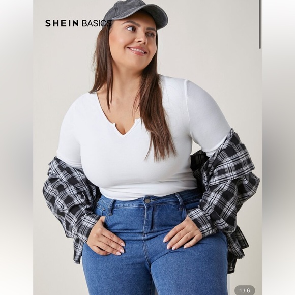 Shein Lightweight V-Neck Top - Never Worn - Picture 4 of 4